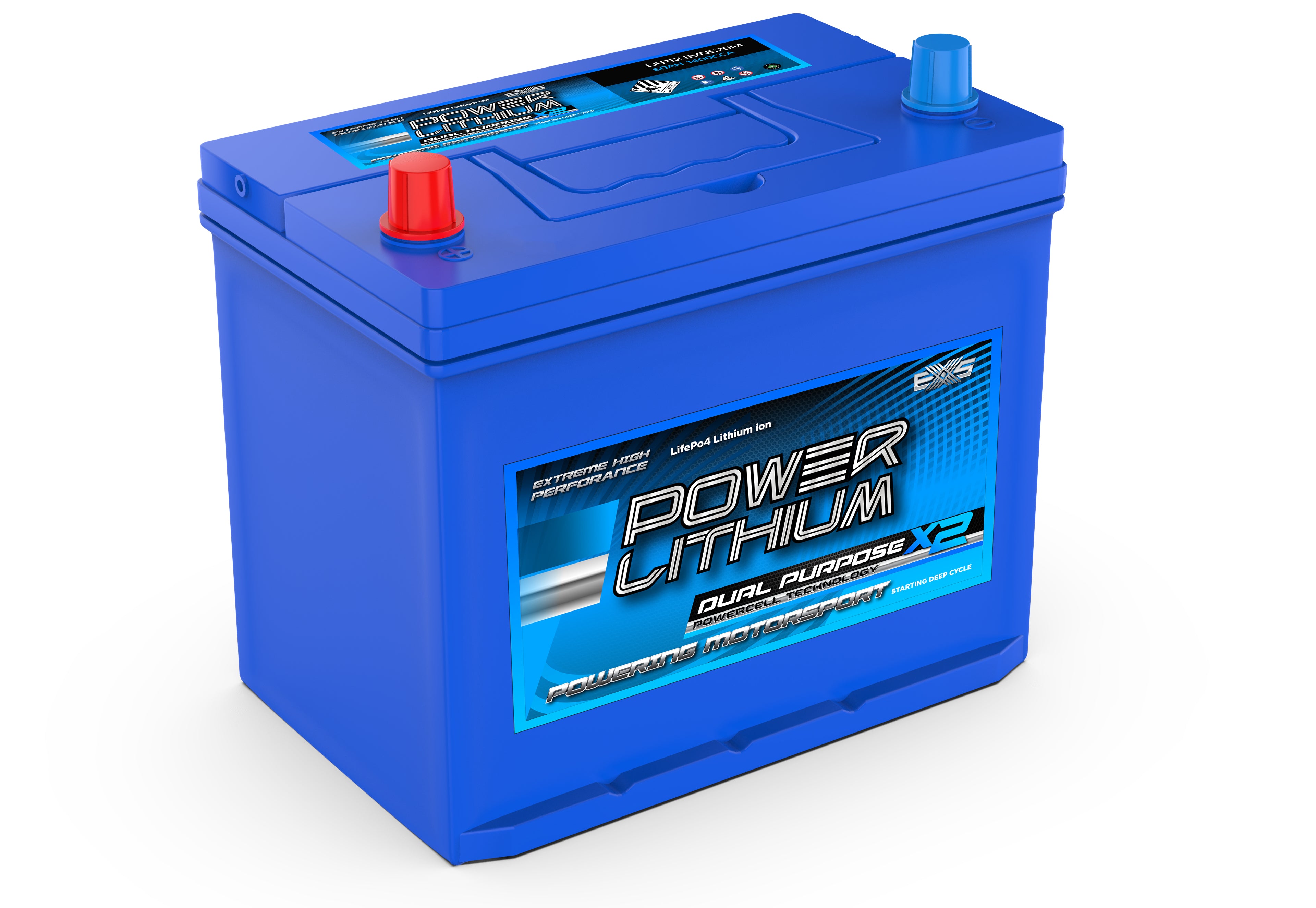 POWER LITHIUM MARINE DUAL PURPOSE 12.8V NS70M STARTING BATTERY Power
