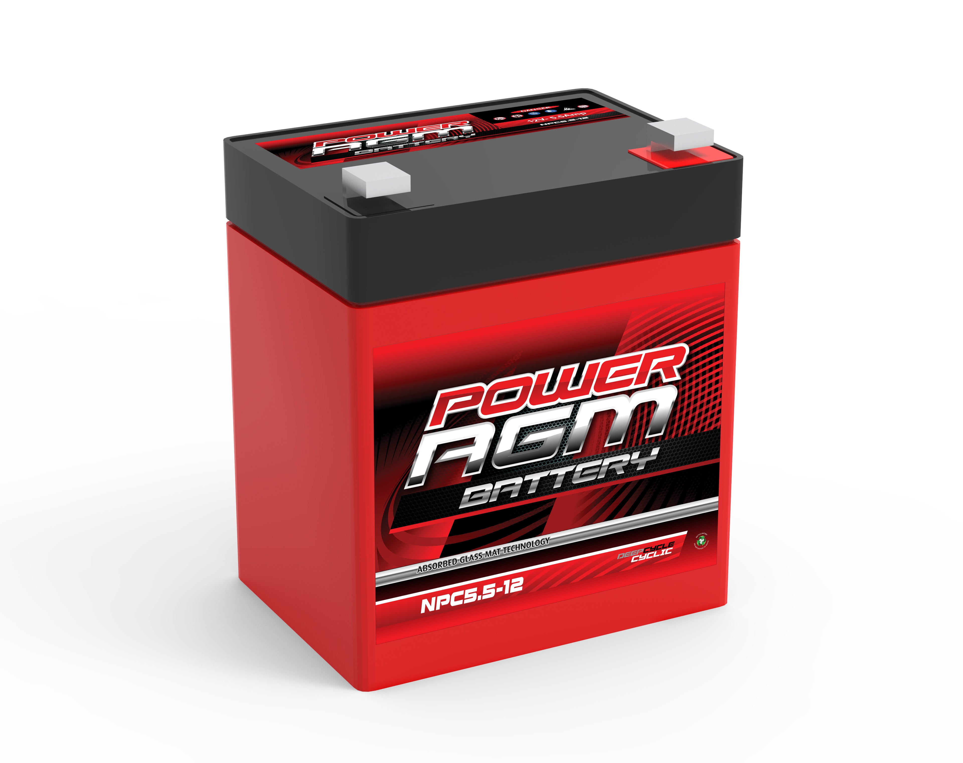 Power AGM 12V5.5AH Power Crank Batteries