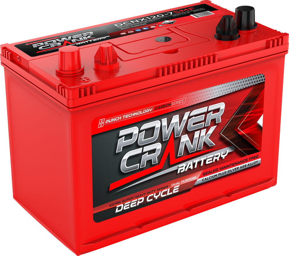 DCNX120-7SMF DEEP CYCLE SERIES, DUAL PURPOSE STARTING / DEEP CYCLE BATTERY