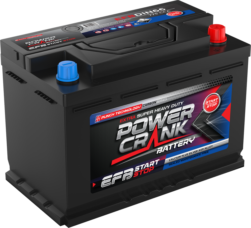 EFBDIN66 EFB SERIES ENHANCED FLOODED STOP START BATTERY