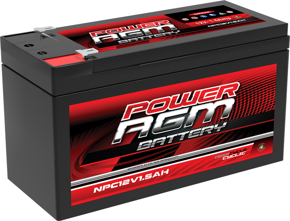 NPC12V1.5AH POWER AGM CYCLIC DEEP CYCLE BATTERY