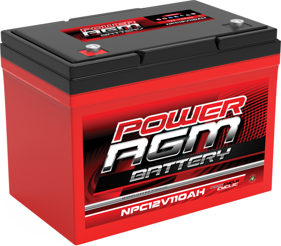 NPC12V110AH POWER AGM CYCLIC DEEP CYCLE BATTERY