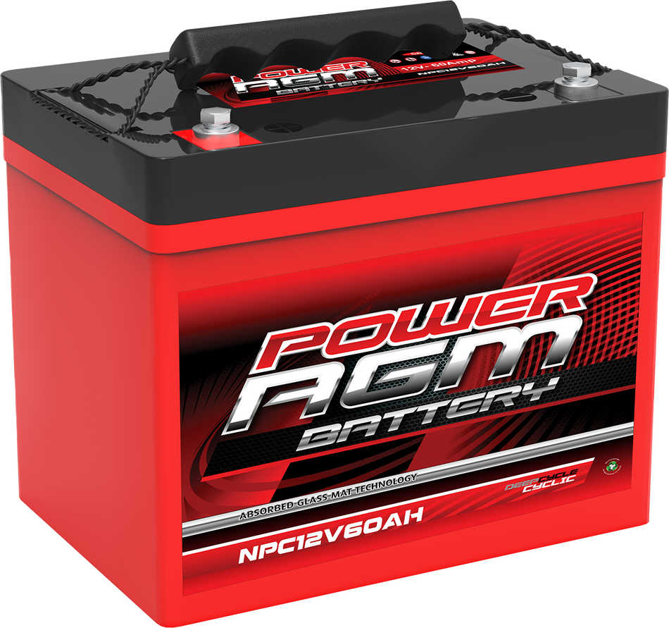 NPC12V60AH POWER AGM CYCLIC DEEP CYCLE BATTERY