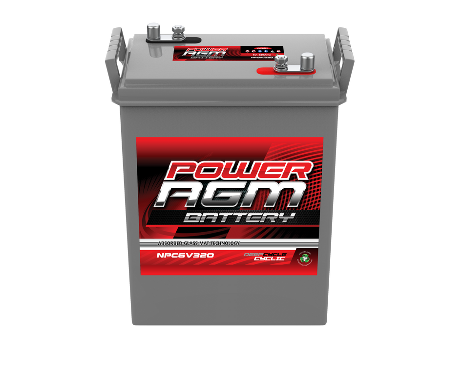 NPC6V320AH POWER AGM 6 VOLT DEEP CYCLE BATTERY