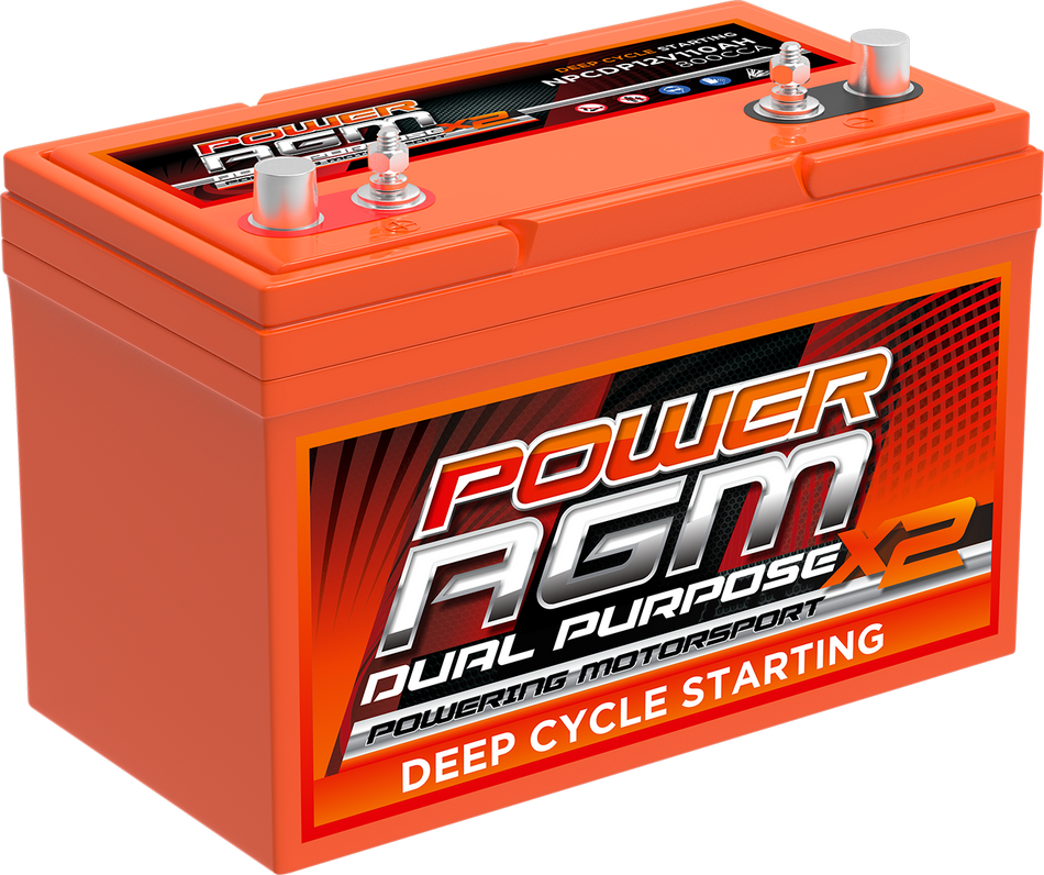 NPCDP12V110AH POWER AGM DUAL PURPOSE AGM, STARTING & CYCLIC BATTERY