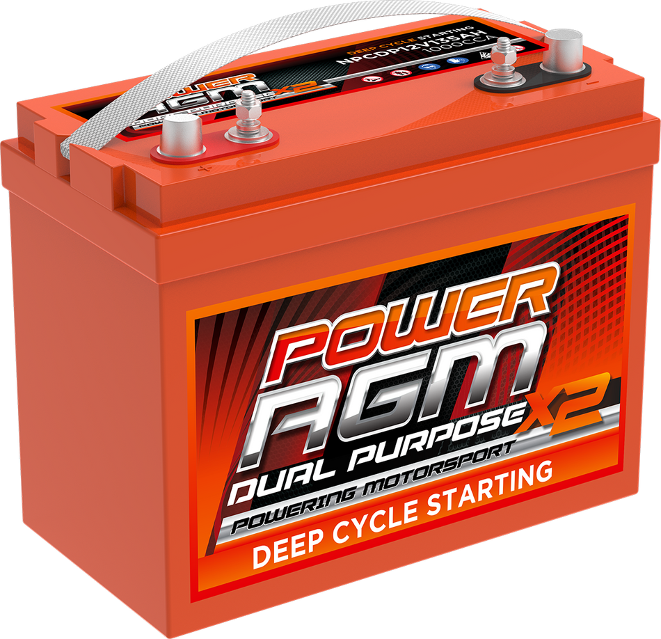 NPCDP12V135AH POWER AGM DUAL PURPOSE AGM, STARTING & CYCLIC BATTERY