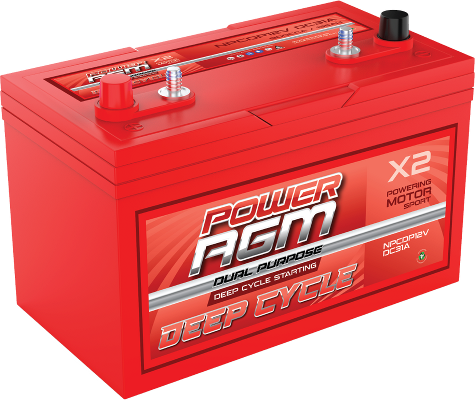 NPCDP12VDC31A POWER AGM DUAL PURPOSE SERIES DEEP CYCLE STARTING BATTERY