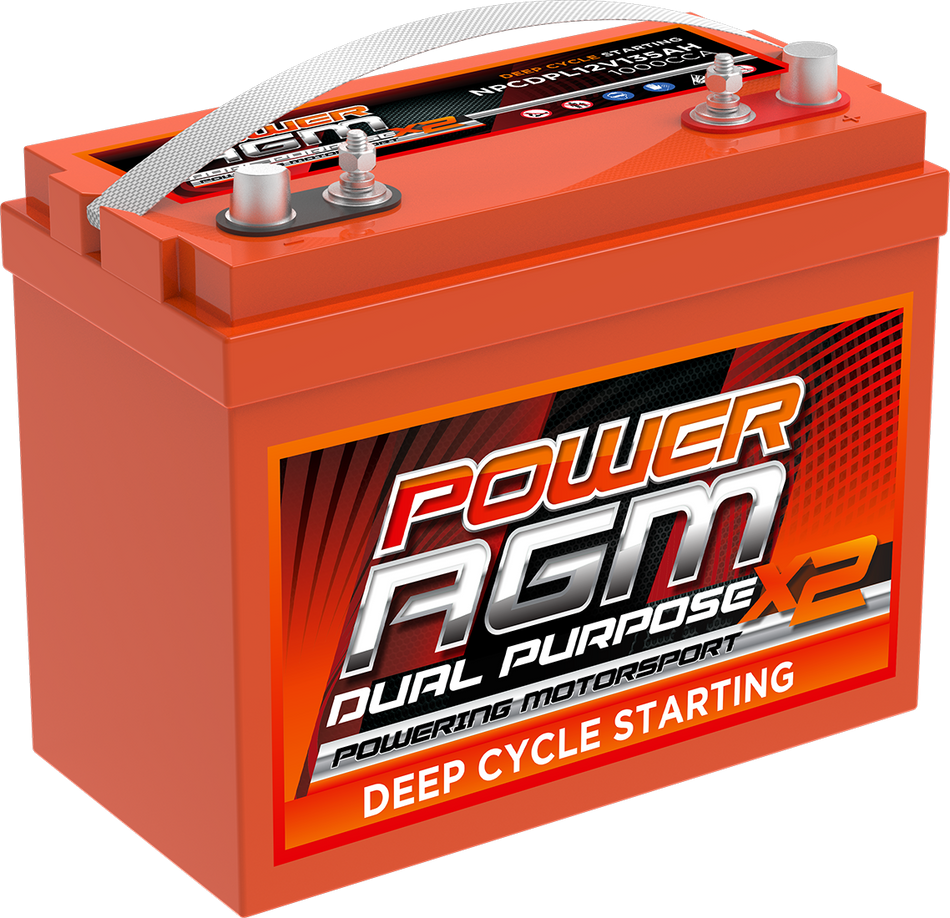 NPCDPL12V135AH POWER AGM DUAL PURPOSE AGM, STARTING & CYCLIC BATTERY