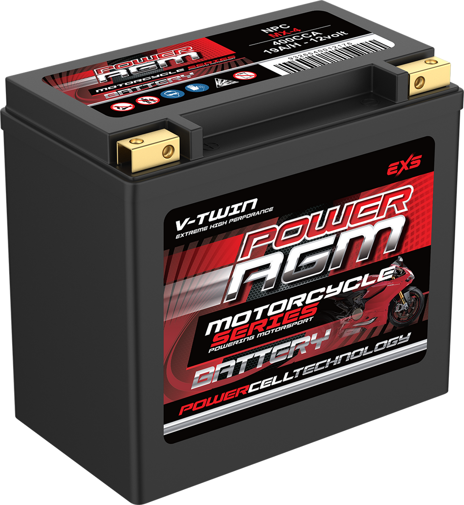 NPCMX4 POWER AGM MX SERIES MOTORCYCLE BATTERY